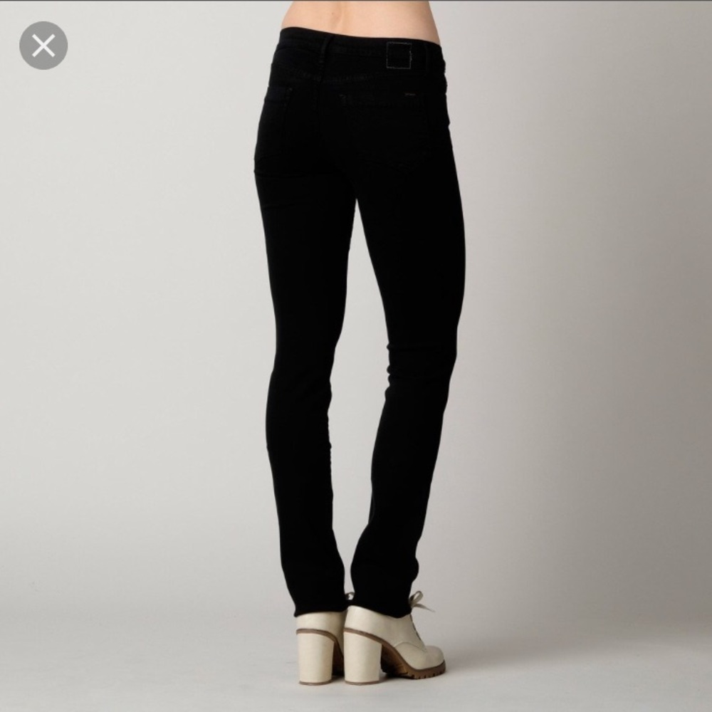 Goldsign slim fit straight leg black jeans, 26”